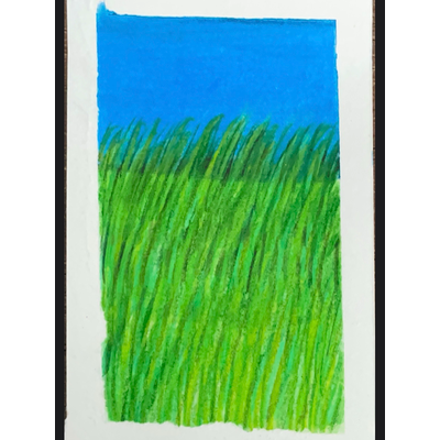 Grassy Field 1 aceo art card thumbnail 1