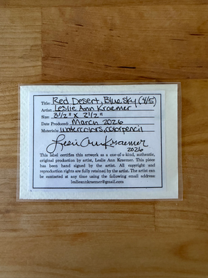 Red Dessert Blue Sky 4/5 aceo art card thumbnail 2