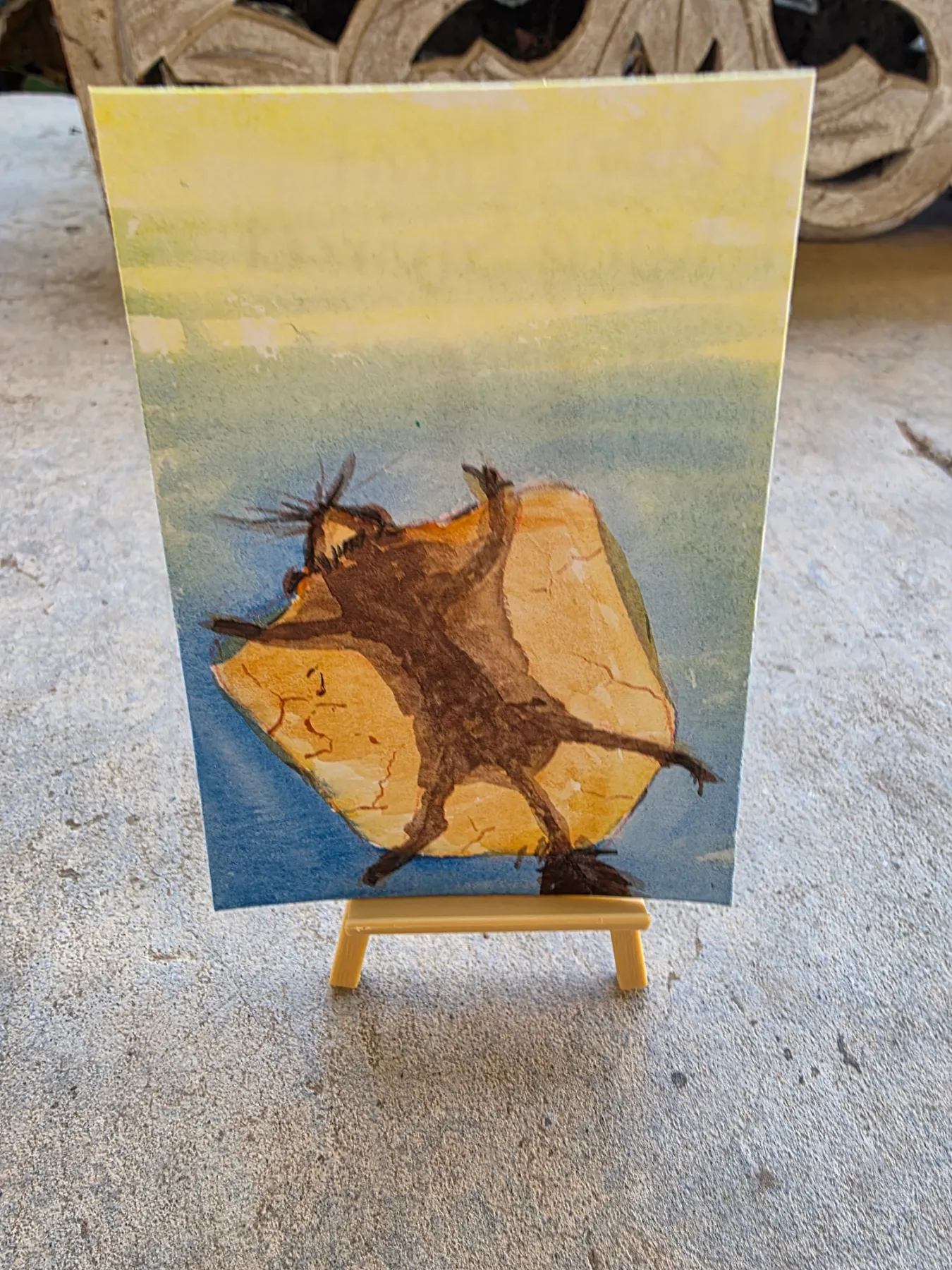 Indian Giant Flying Squirell aceo art card