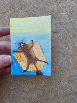 Indian Giant Flying Squirell aceo art card thumbnail 2