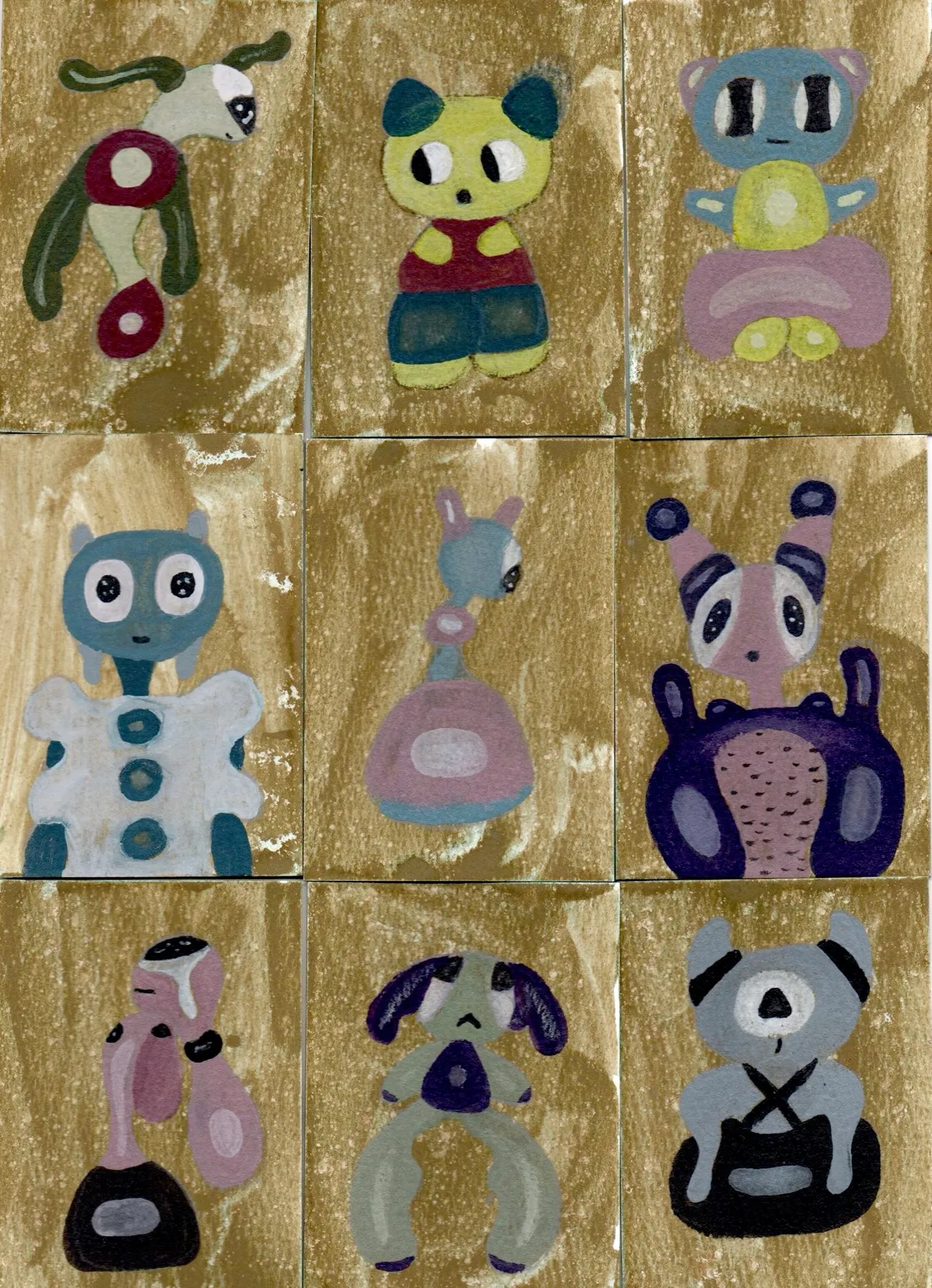 ACEO's 109-117 aceo art card