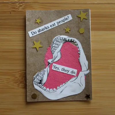 Do Sharks Eat People? aceo art card thumbnail 1