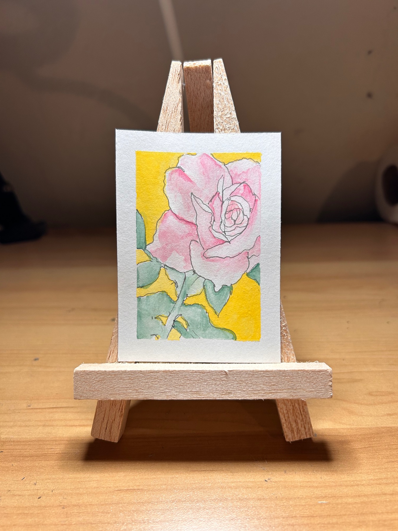 Rose in the Sun aceo art card