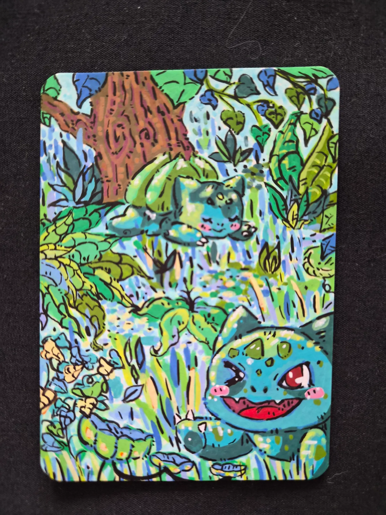 Bulbasaur fan art aceo art card