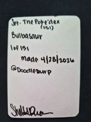 Bulbasaur fan art aceo art card thumbnail 2
