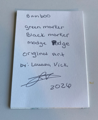 Bamboo aceo art card thumbnail 2