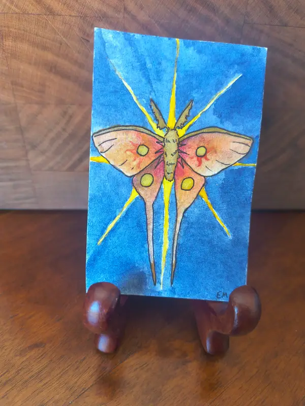 Solar Moth aceo art card