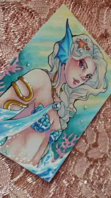 Where the Light Reaches aceo art card thumbnail 4