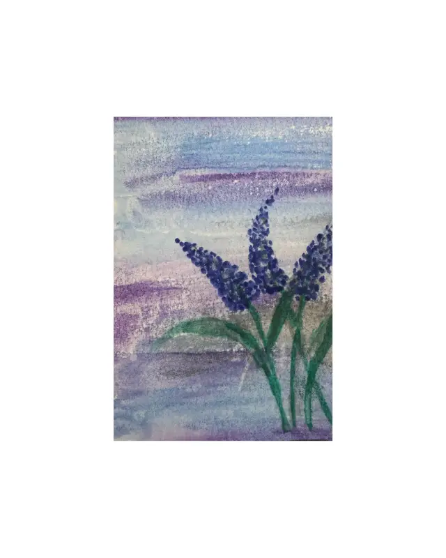 Violet Fields aceo art card