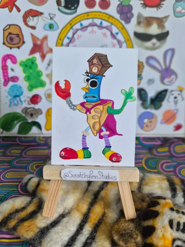 "Silly Samuel" Fan Art, Smiling Friends aceo art card