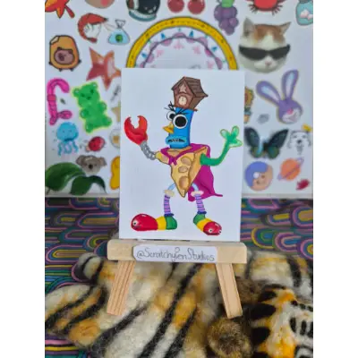 "Silly Samuel" Fan Art, Smiling Friends aceo art card thumbnail 1