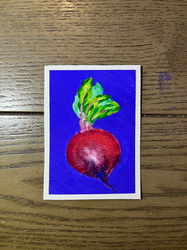 Red Beet aceo art card