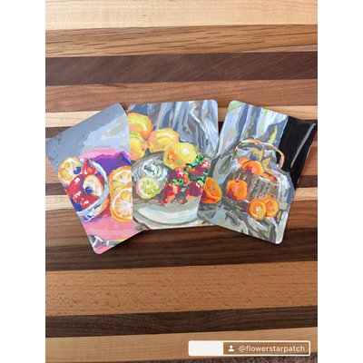 Lemon Strawberry aceo art card thumbnail 3