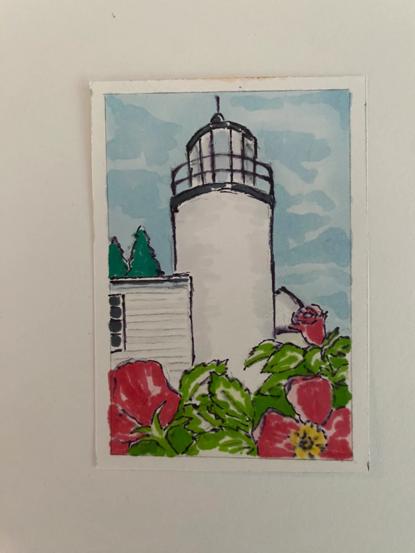 Bass Harbor Head Light Station aceo art card