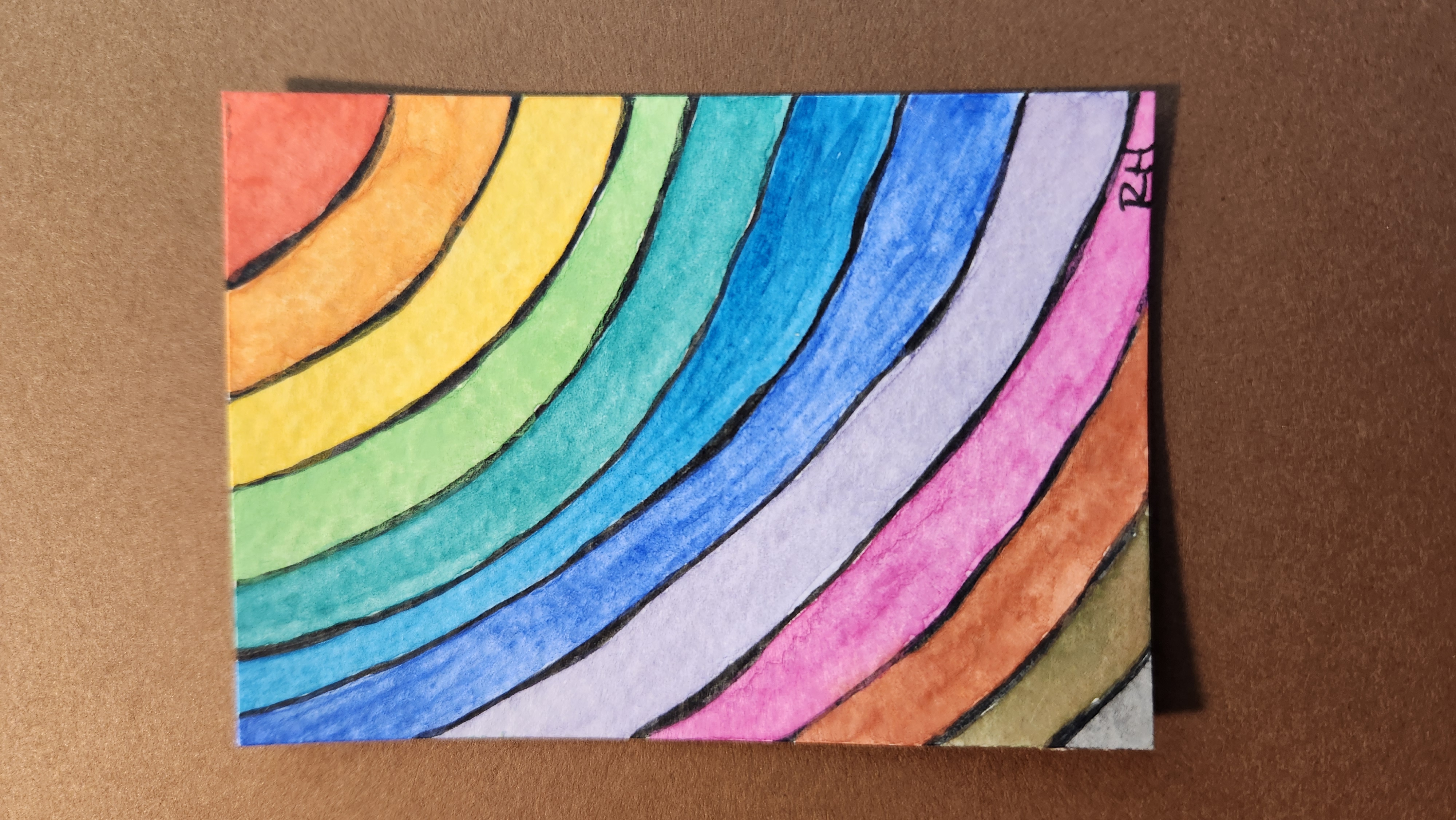 A Dash of Rainbow #3 aceo art card thumbnail 2