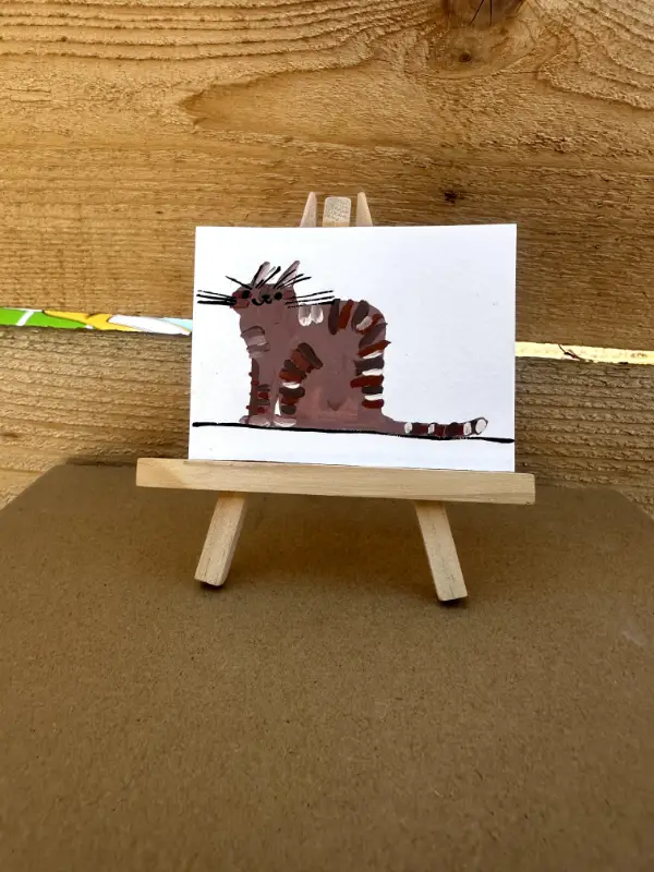 Brown Tabby Cat #1 aceo art card
