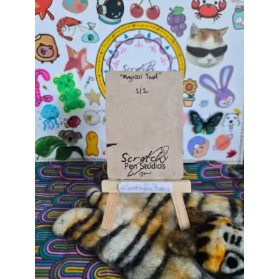 "Magical Toad" Fan Art, Toad aceo art card thumbnail 2