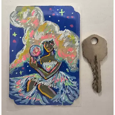 Cloudy Hair aceo art card thumbnail 2