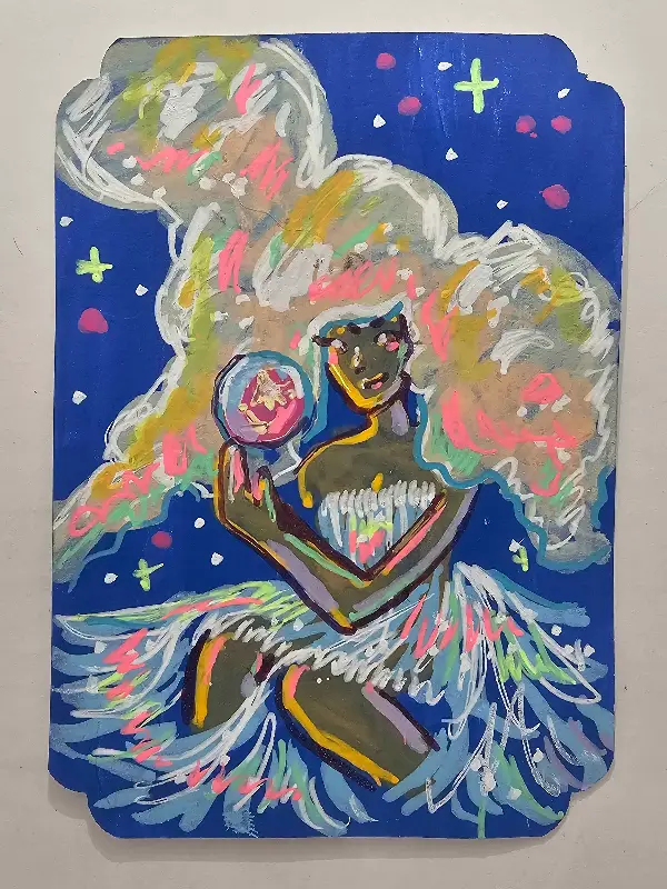 Cloudy Hair aceo art card