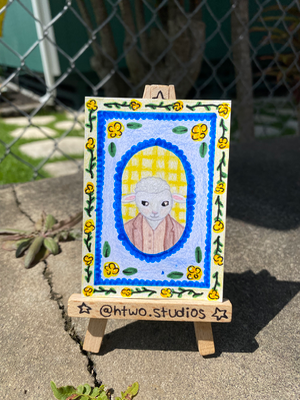 Portrait of Animals (2 Cards) aceo art card thumbnail 3