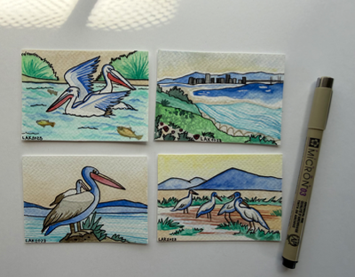 San Francisco Bay National Wildlife Refuge (2) aceo art card thumbnail 5