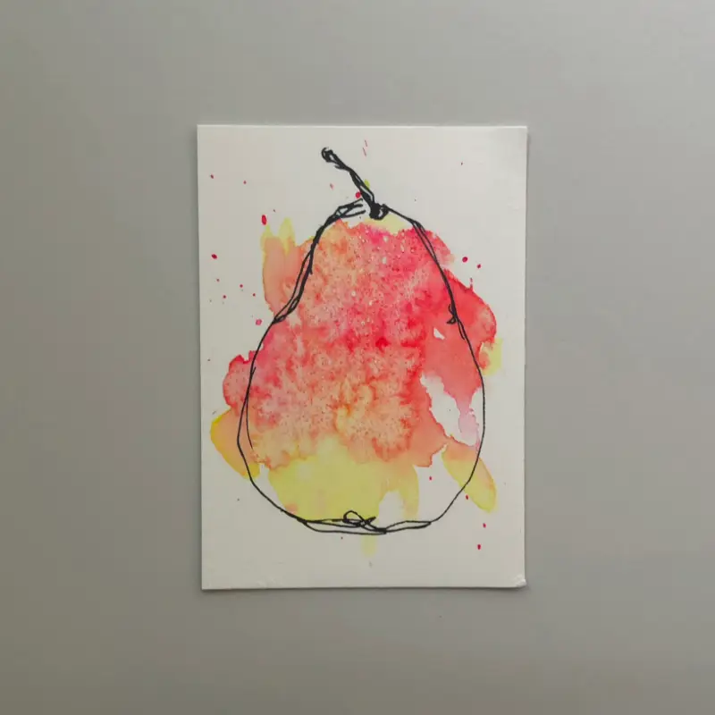 Pear 2 aceo art card