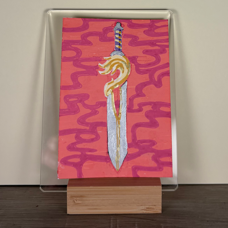 Yellow Sword aceo art card