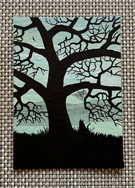 "Thoughts Drifting" aceo art card