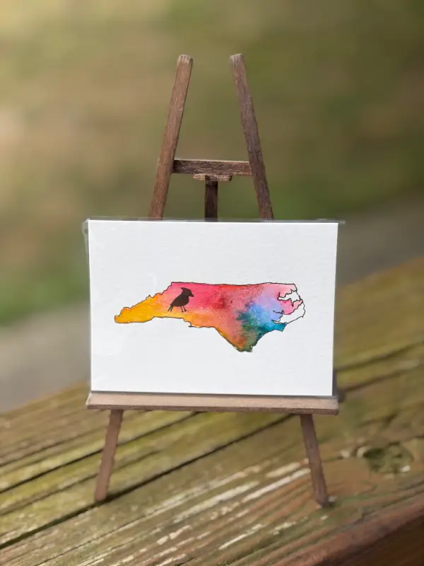 North Carolina: Cardinal aceo art card