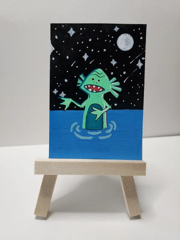 Swamp Surprise aceo art card