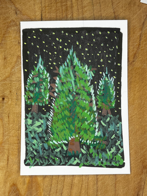 Midnight Pines aceo art card thumbnail 4