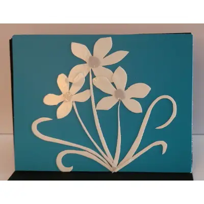 Glow in the Dark Daisies aceo art card thumbnail 1