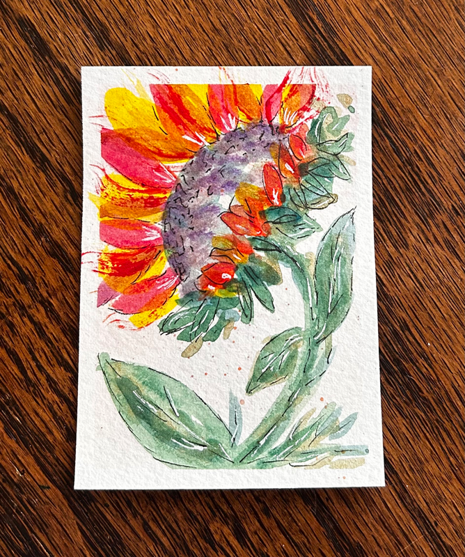 Floral Beauty aceo art card