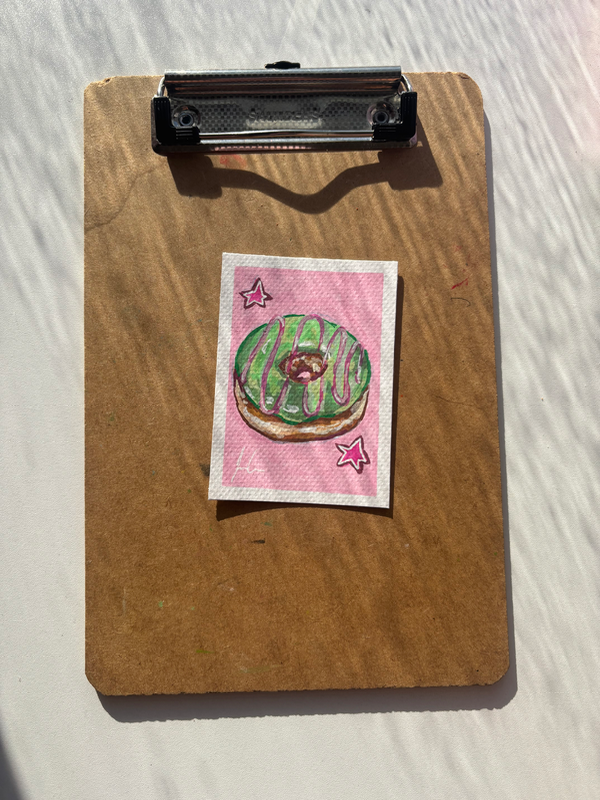 “Fun Doughnut” aceo art card