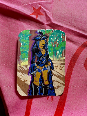 Lady of the Seas aceo art card thumbnail 1