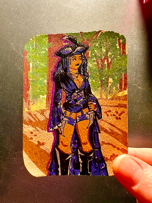 Lady of the Seas aceo art card thumbnail 3