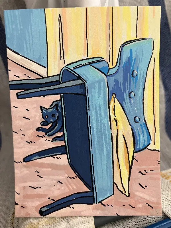 Accidents Happen aceo art card
