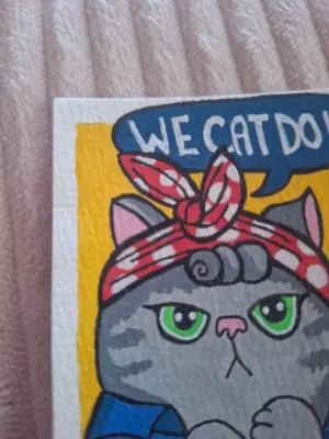 We Cat Do It aceo art card thumbnail 2