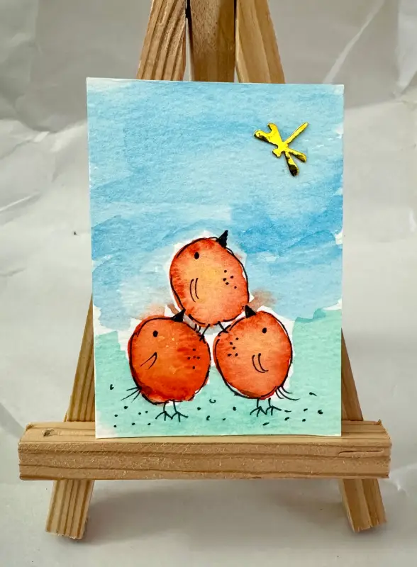 It's a bird, it's a plane... aceo art card