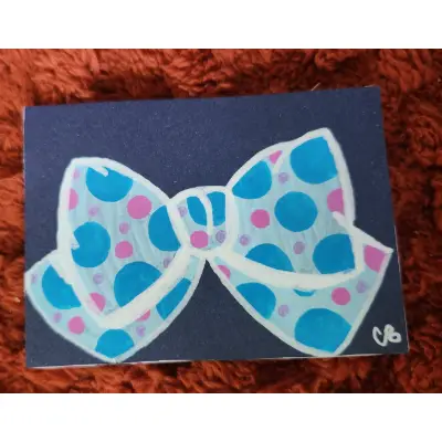 Dots of Whimsy aceo art card thumbnail 1