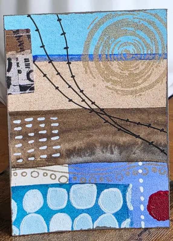 Coastal Lines aceo art card
