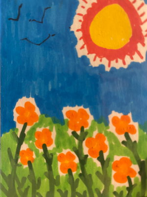 Spring Day aceo art card thumbnail 2