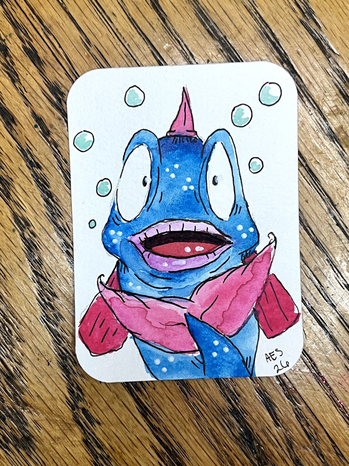 Fishy McGee aceo art card