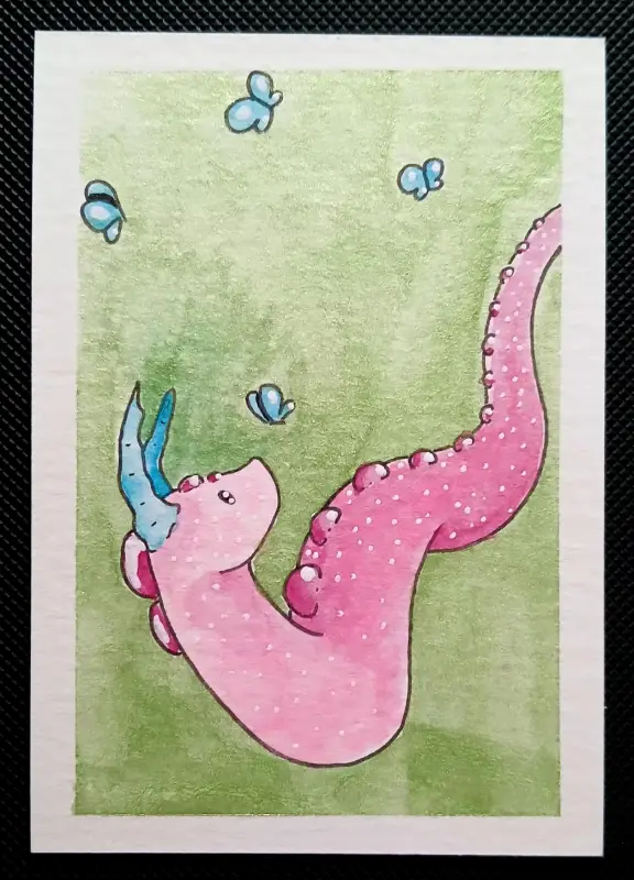 Quiet Flutter 🦋 aceo art card