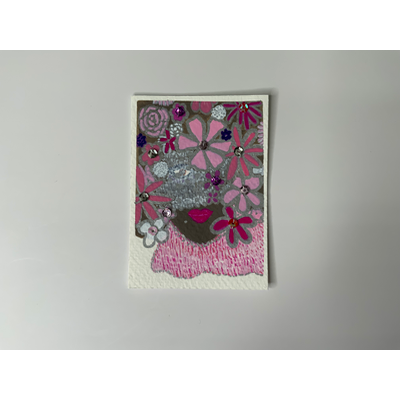 Floral Crown aceo art card thumbnail 1