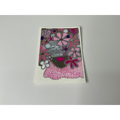 Floral Crown aceo art card thumbnail 2