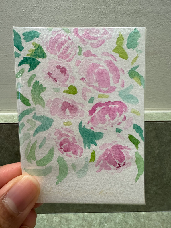 Peonies Delight aceo art card