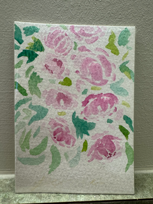 Peonies Delight aceo art card thumbnail 2