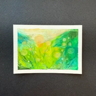 blurred light aceo art card thumbnail 1