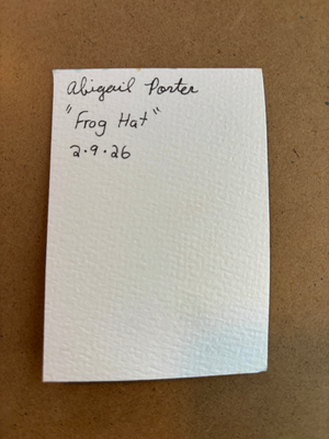 Frog Hat aceo art card thumbnail 2